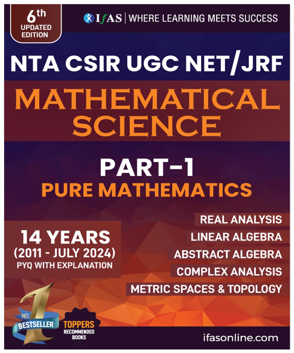 CSIR NET Mathematics PYQ Book - Previous Year Questions Papers with Detailed Solutions (Part - 1)