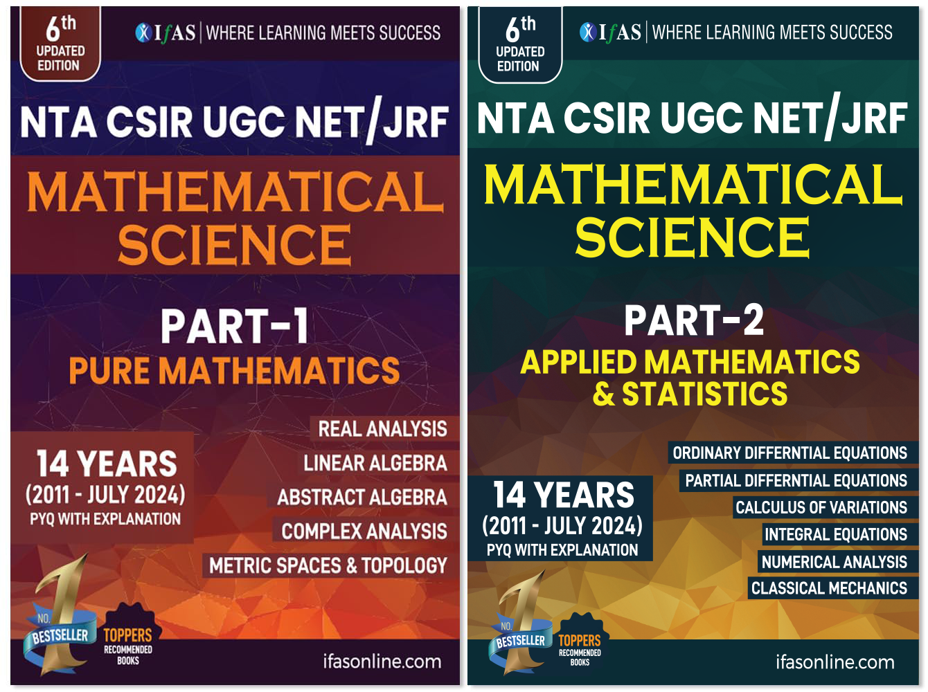 CSIR NET Mathematics PYQ Book - Previous Year Questions Papers (2011-july 2024) with Detailed Solutions (Part - 1 & 2)